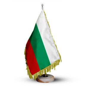 Bulgarien Tischflagge mit Steinbasis