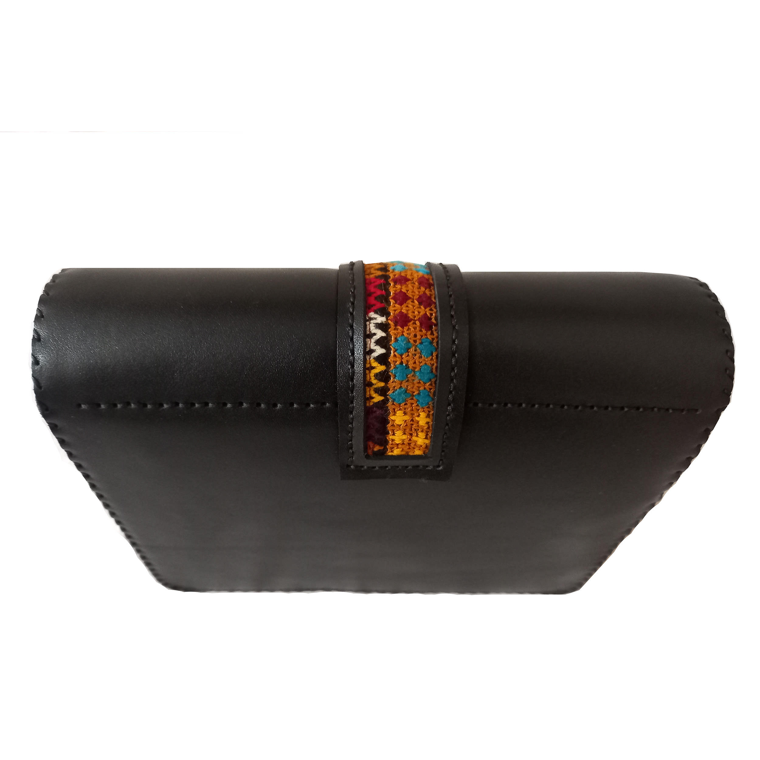 Crossbody Schultertasche mit Leder – Kilim Design