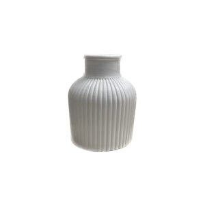 Dekorative Betonvase, handgefertigt, Bud Weiß