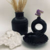 Dekorative Betonvase, handgefertigt, Bud Weiß