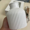 Dekorative Betonvase, handgefertigt, Bud Weiß