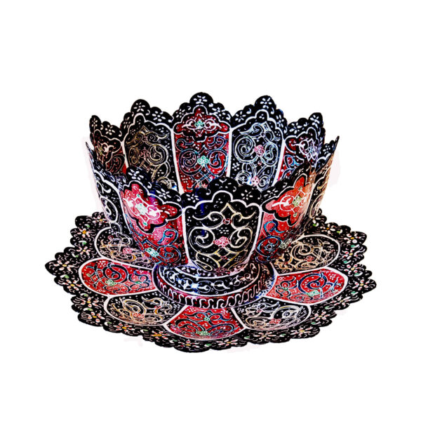 Dekorative Kupferschale & Teller Handgemalt Mit Persischer Minakari Emaille Azrakhsh