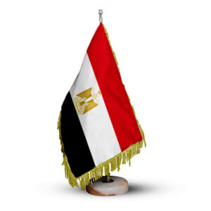 Ägypten Tischflagge mit Steinbasis