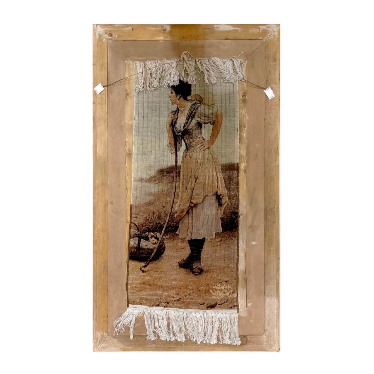 Handgeknüpfter persischer Bildteppich aus Tabriz, der Eugene De Blaas‘ Daydreaming darstellt