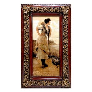 Handgeknüpfter persischer Bildteppich aus Tabriz, der Eugene De Blaas’ Daydreaming darstellt
