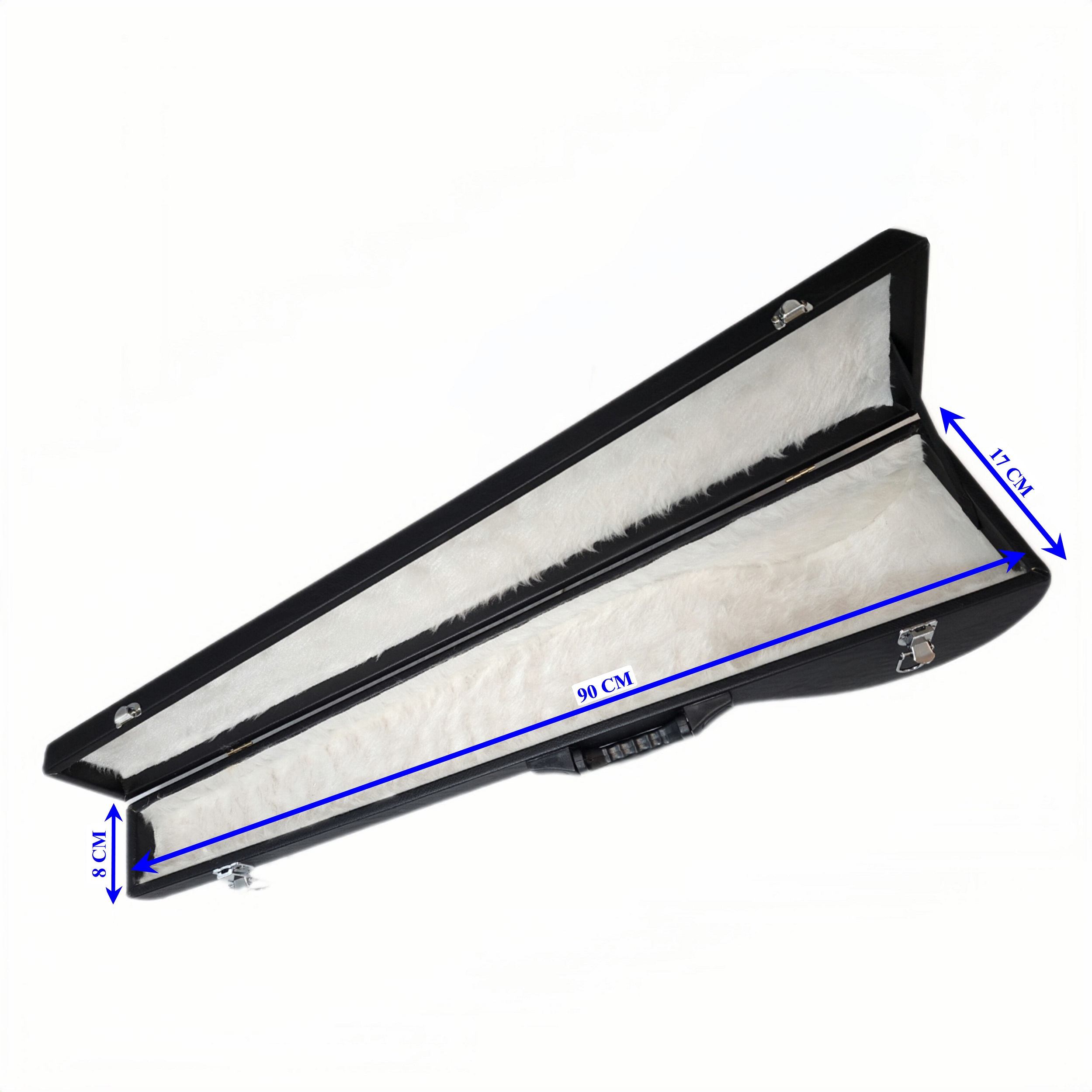 Etui mit harter Schale für persischen Setar – mit Korpus aus Tannenholz und Lederüberzug