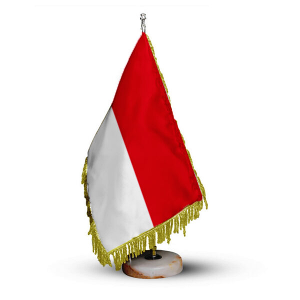 Indonesien Tischflagge mit Steinbasis