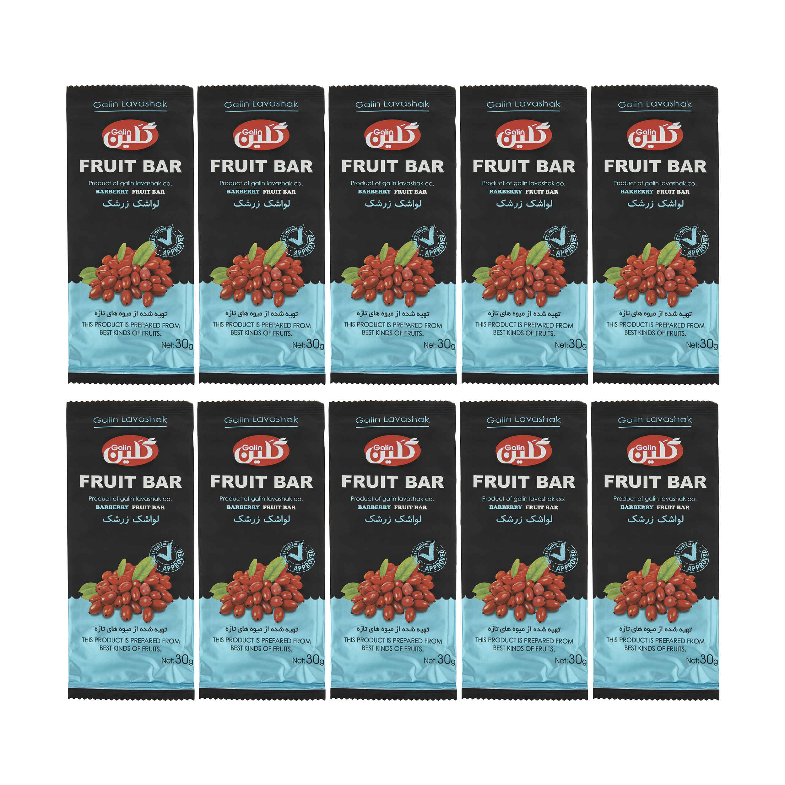 Galin Berberitzen-Lavaschak – Persisches Fruchtleder, 30 g (20 Stück)