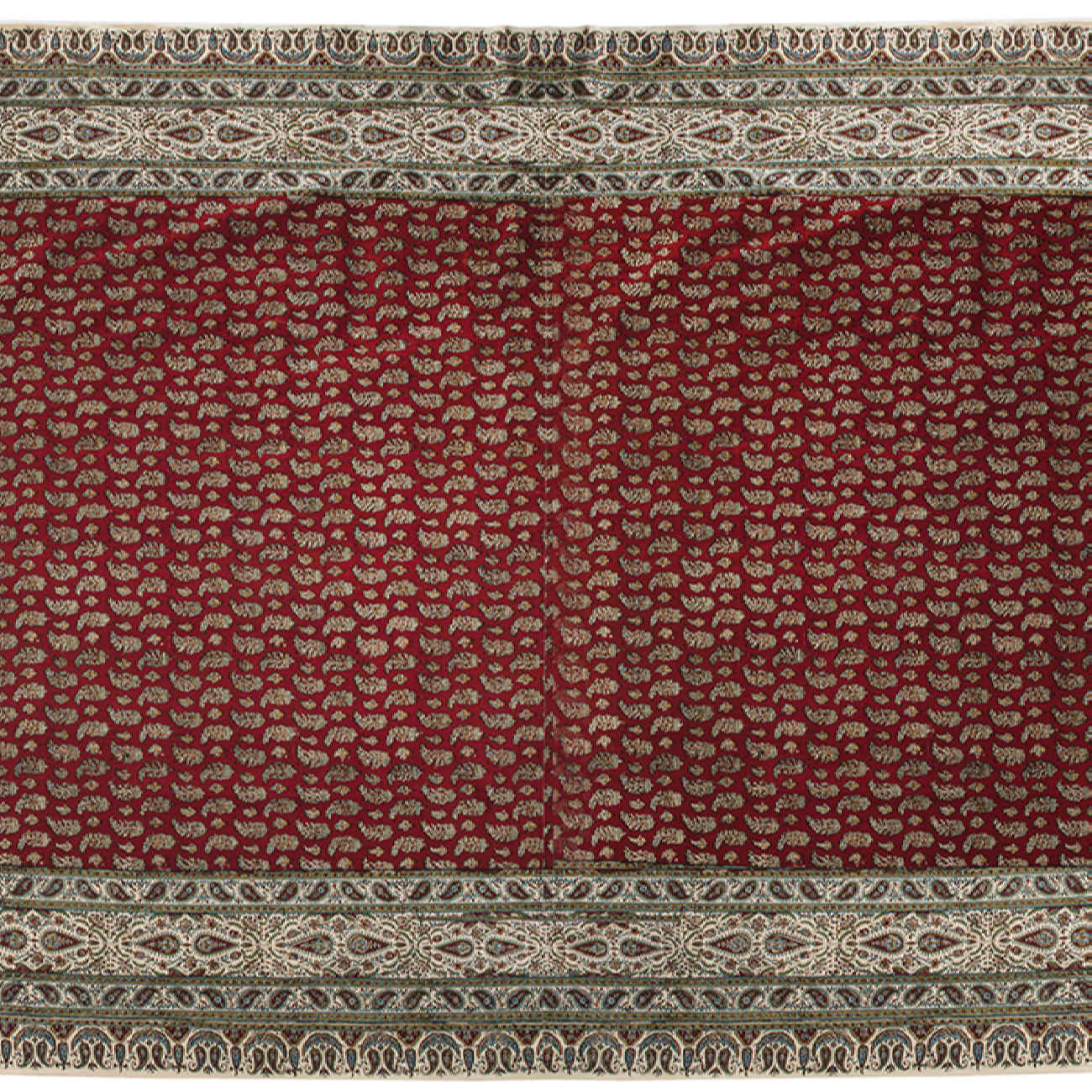 Iranisches Tischtuch: Isfahans traditionelle Kalamkari Blockdruck Atrina