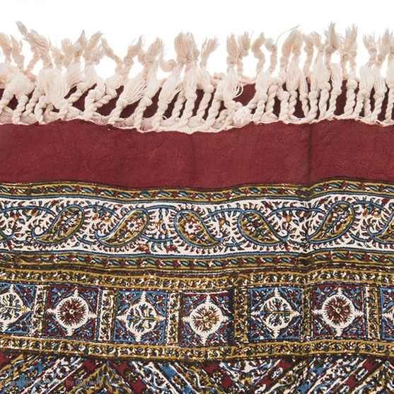Iranisches Tischtuch: Isfahans traditionelle Kalamkari Blockdruck Binesh