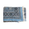 Iranisches Tischtuch: Isfahans traditionelle Kalamkari Blockdruck Himmelsblau