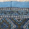 Iranisches Tischtuch: Isfahans traditionelle Kalamkari Blockdruck Himmelsblau