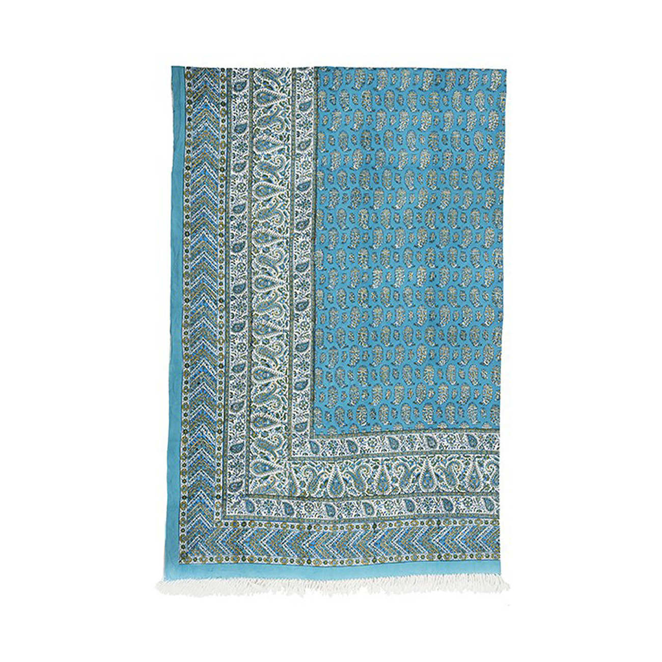 Iranisches Tischtuch: Isfahans traditionelle Kalamkari Blockdruck Fakher II