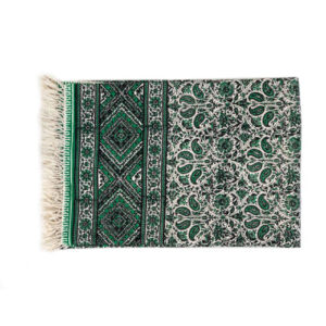 Iranisches Tischtuch: Isfahans traditionelle Kalamkari Blockdruck Grün