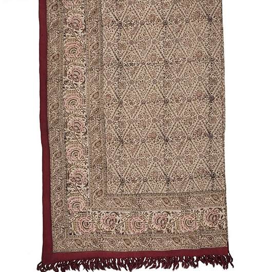 Iranisches Tischtuch: Isfahans traditionelle Kalamkari Blockdruck Momtazi