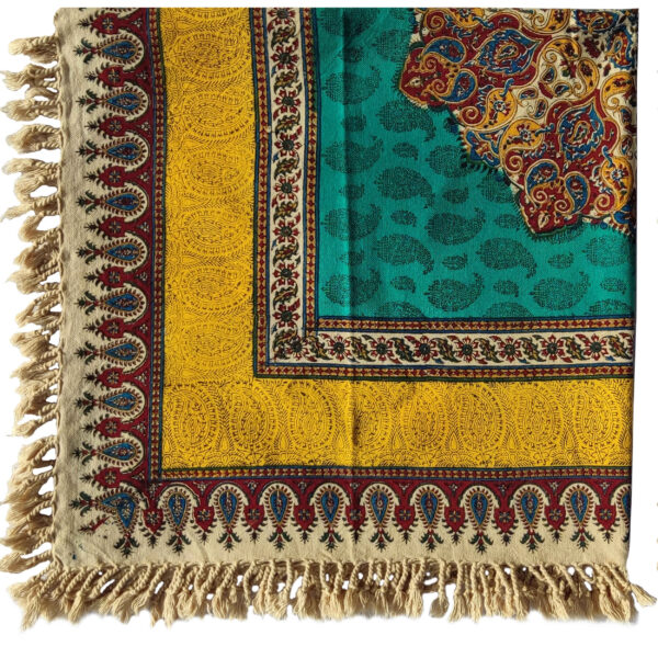 Iranische Tischdecke: Isfahans Traditioneller Kalamkari Blockdruck Tara