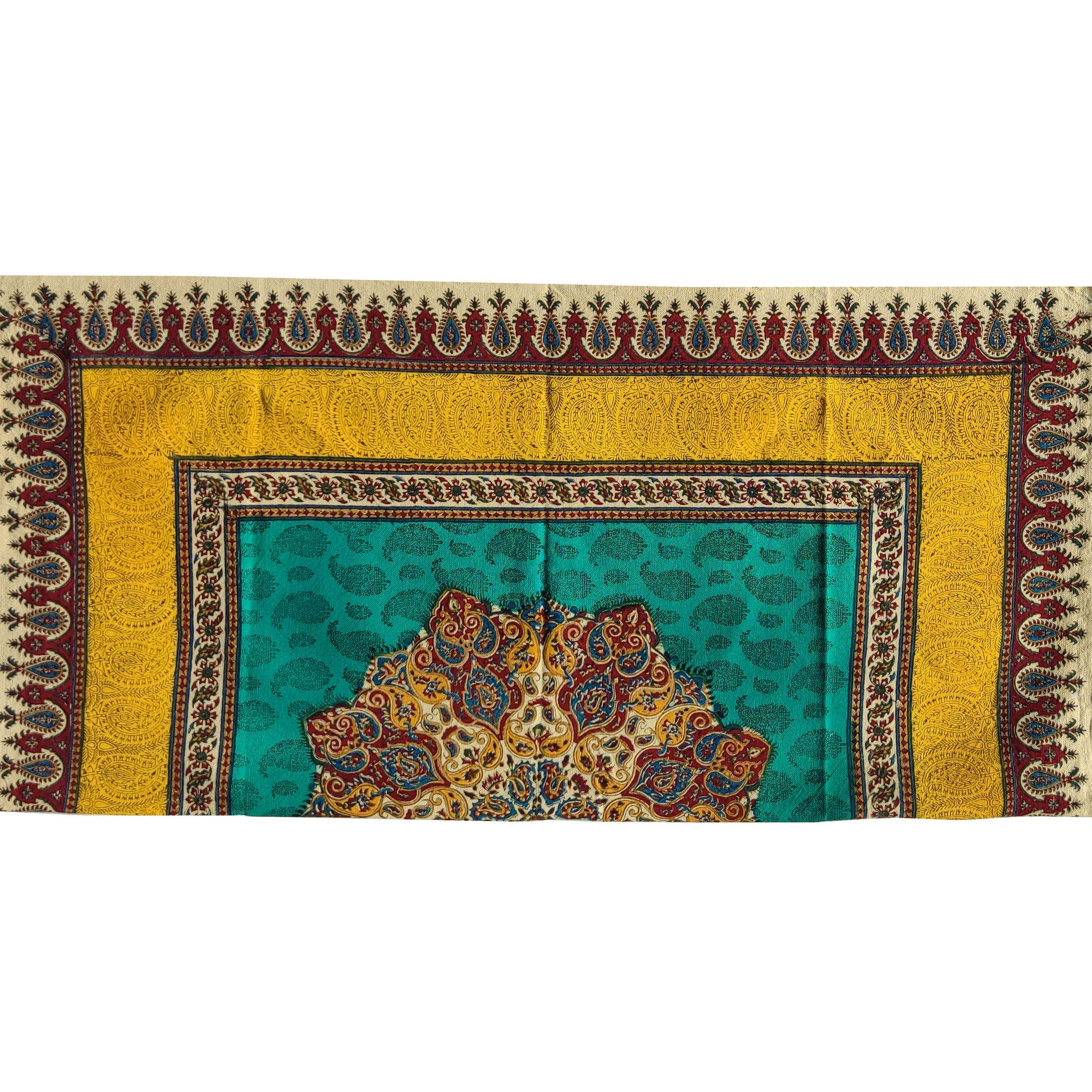 Iranische Tischdecke: Isfahans Traditioneller Kalamkari Blockdruck Tara