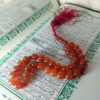 Islamischer Achat-Rosenkranz mit 33 Gebetsperlen Tasbih Rot