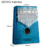 Gecko Kalimba 17-Tasten Daumenpiano Modell K17MC-BL Blau