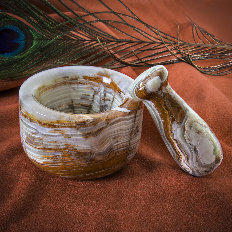 Marmormörser & Stößel Set handgefertigt für Köche & Hobbyköche