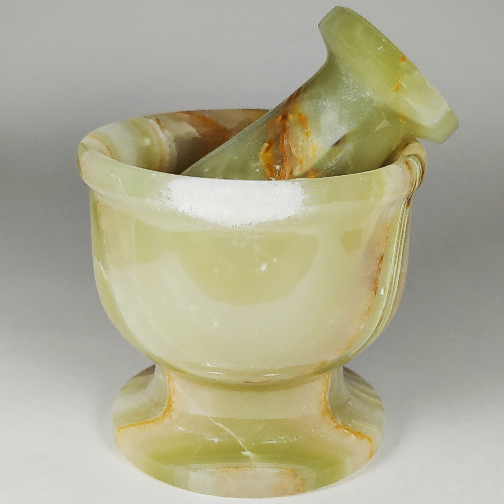 Marmormörser & Stößel Set handgefertigt für Safran- und Gewürzmischung