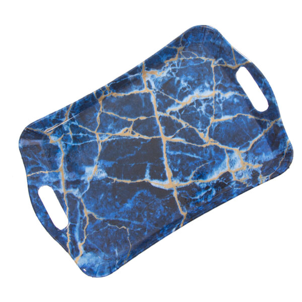 Melamin-Serviertablett, leicht & bruchfest, Marmordesign