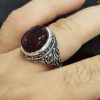 Islamische Achat Silberring für Männer Eleganz Ya Imam Reza