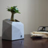 Mini-Betonvase, handgefertigt mit geometrischem Design, Grau