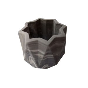 Mini-Betonvase, handgefertigt, Mattgrau