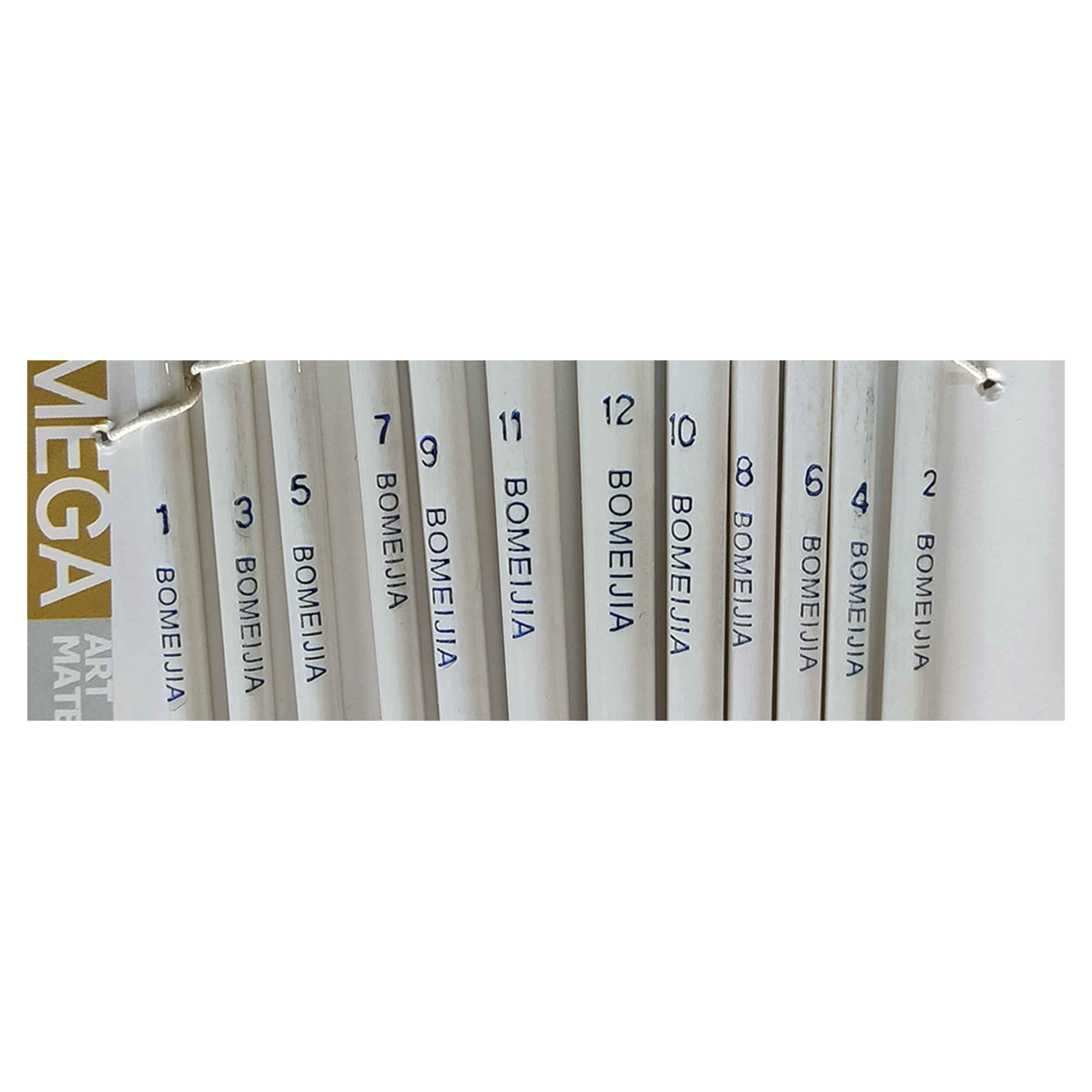 12-teiliger flacher Borstenpinsel-Set für Aquarell, Acryl und Gouache