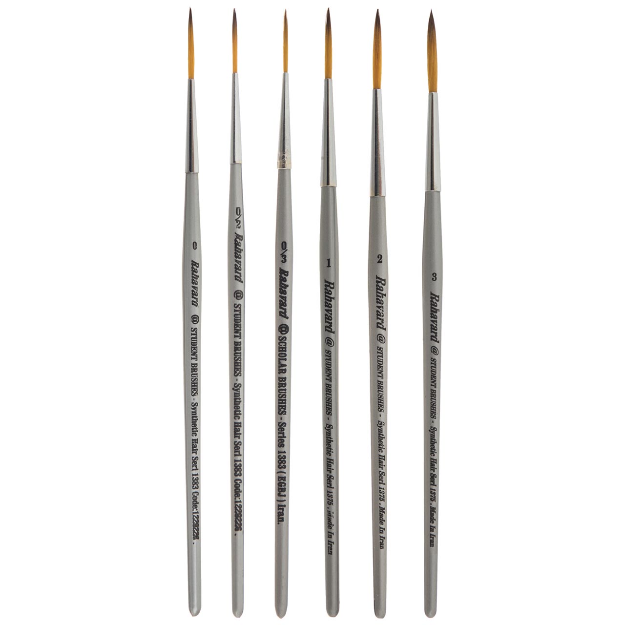 6-teiliger weicher runder Borstenpinsel-Set mit langen Griffen