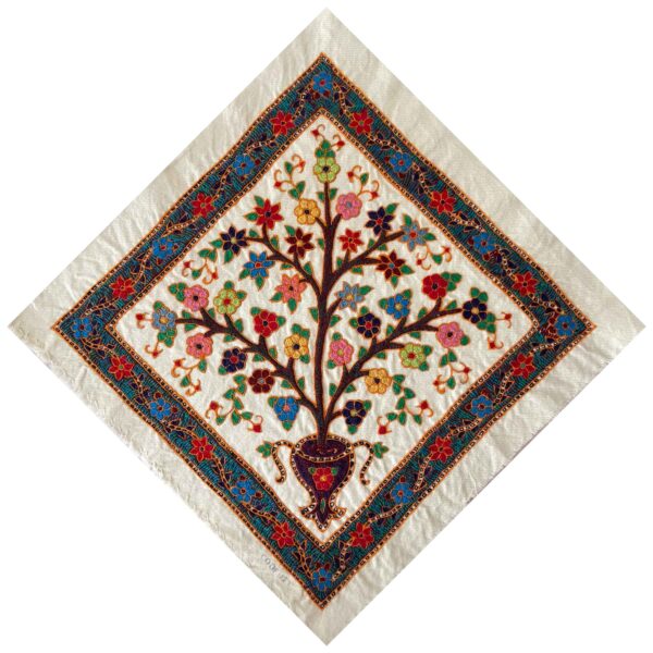 Pateh Kermans Eleganz Handgefertigte Tischdecke Baum des Lebens