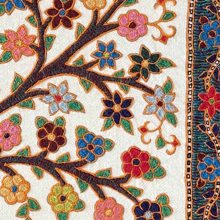 Pateh Kermans Eleganz Handgefertigte Tischdecke Baum des Lebens