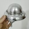 Persischer Kaviar-Servierer mit Roll-Top, Messingfuß und Silber