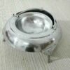Persischer Kaviar-Servierer mit Roll-Top, Messingfuß und Silber