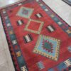 Persischer Woll Kelim Teppich handgewebt in Shiraz Soumak rot