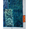 Persischer handgeknüpfter Patchwork-Teppich blau