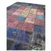 Persischer handgeknüpfter Patchwork-Teppich marineblau