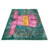 Persischer handgeknüpfter Patchwork-Teppich Kalligrafie