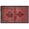 Vintage persischer handgeknüpfter Patchwork-Teppich tribal rot