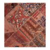 Vintage Persischer handgeknüpfter Patchwork-Teppich Ziegelrot