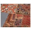Vintage Persischer handgeknüpfter Patchwork-Teppich Ziegelrot
