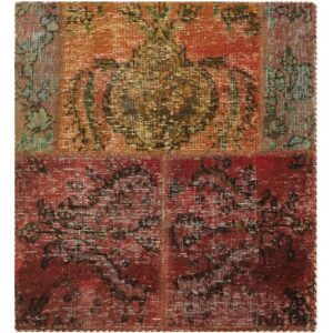 Vintage persischer handgeknüpfter Patchwork-Teppich rot