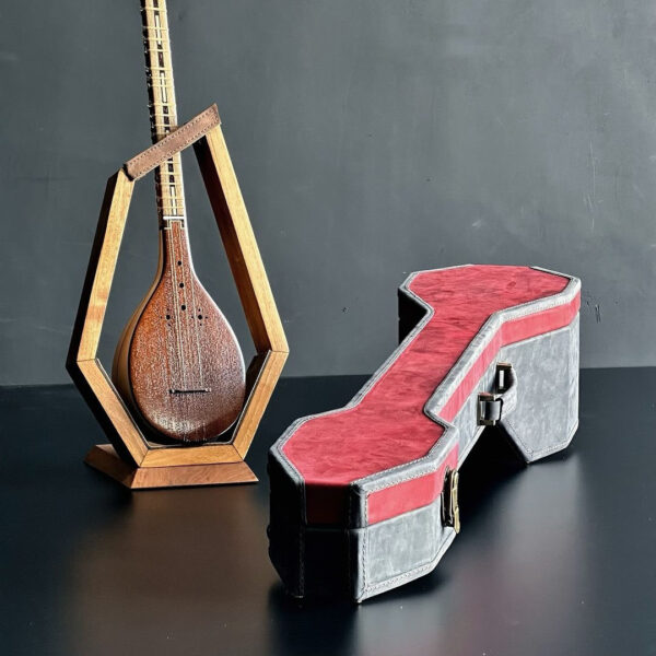Persisches Setar-Etui – luxuriös, handgefertigt aus Holz und Leder