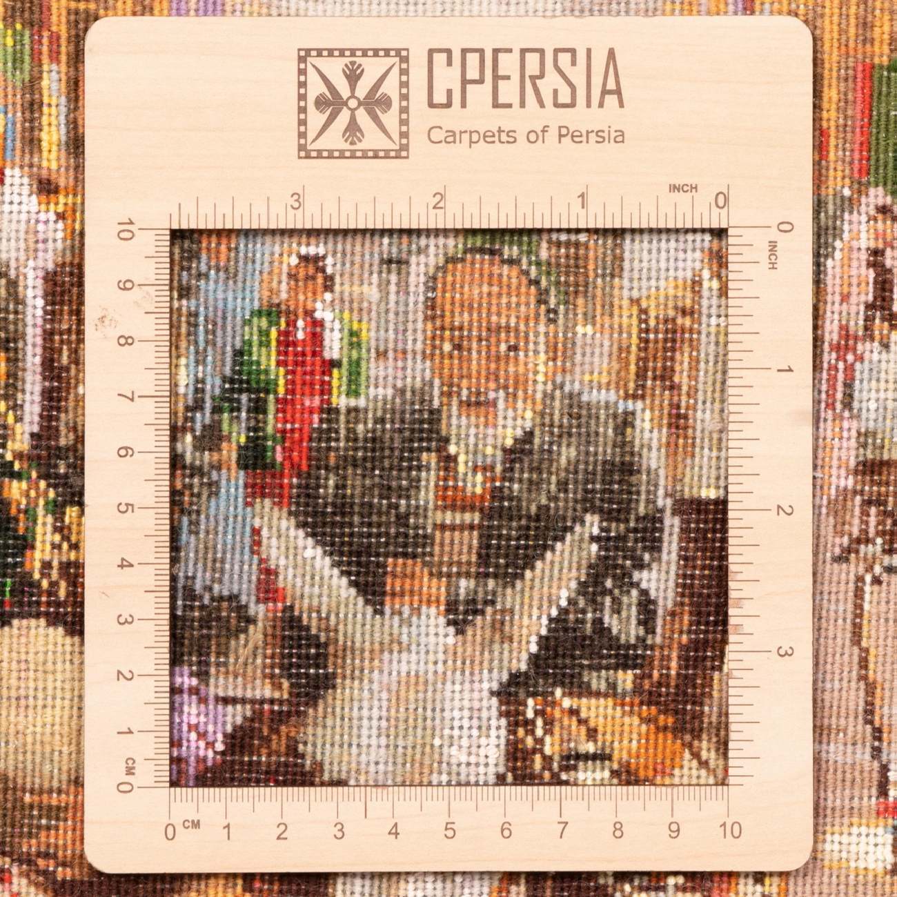 Handgeknüpfter persischer Bildteppich aus Tabriz, der den Kupferschmiedemarkt darstellt