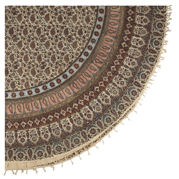 Persische Tischdecke: Isfahans Traditioneller Kalamkari Blockdruck Darin