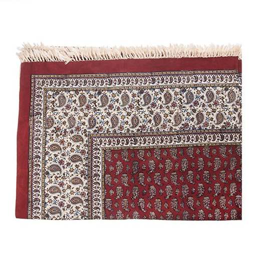 Persische Tischdecke: Isfahans Traditioneller Kalamkari Blockdruck Diba
