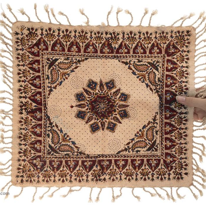 Persische Tischdecke: Isfahans Traditioneller Kalamkari Blockdruck Doris