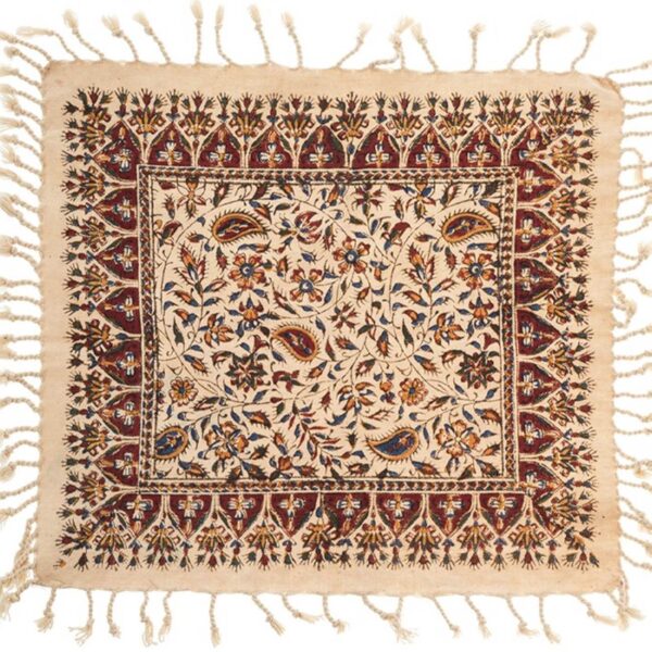 Persische Tischdecke: Isfahans Traditioneller Kalamkari Blockdruck Doris II