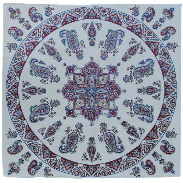 Persische Tischdecke: Isfahans Traditioneller Kalamkari Blockdruck Golbaf II